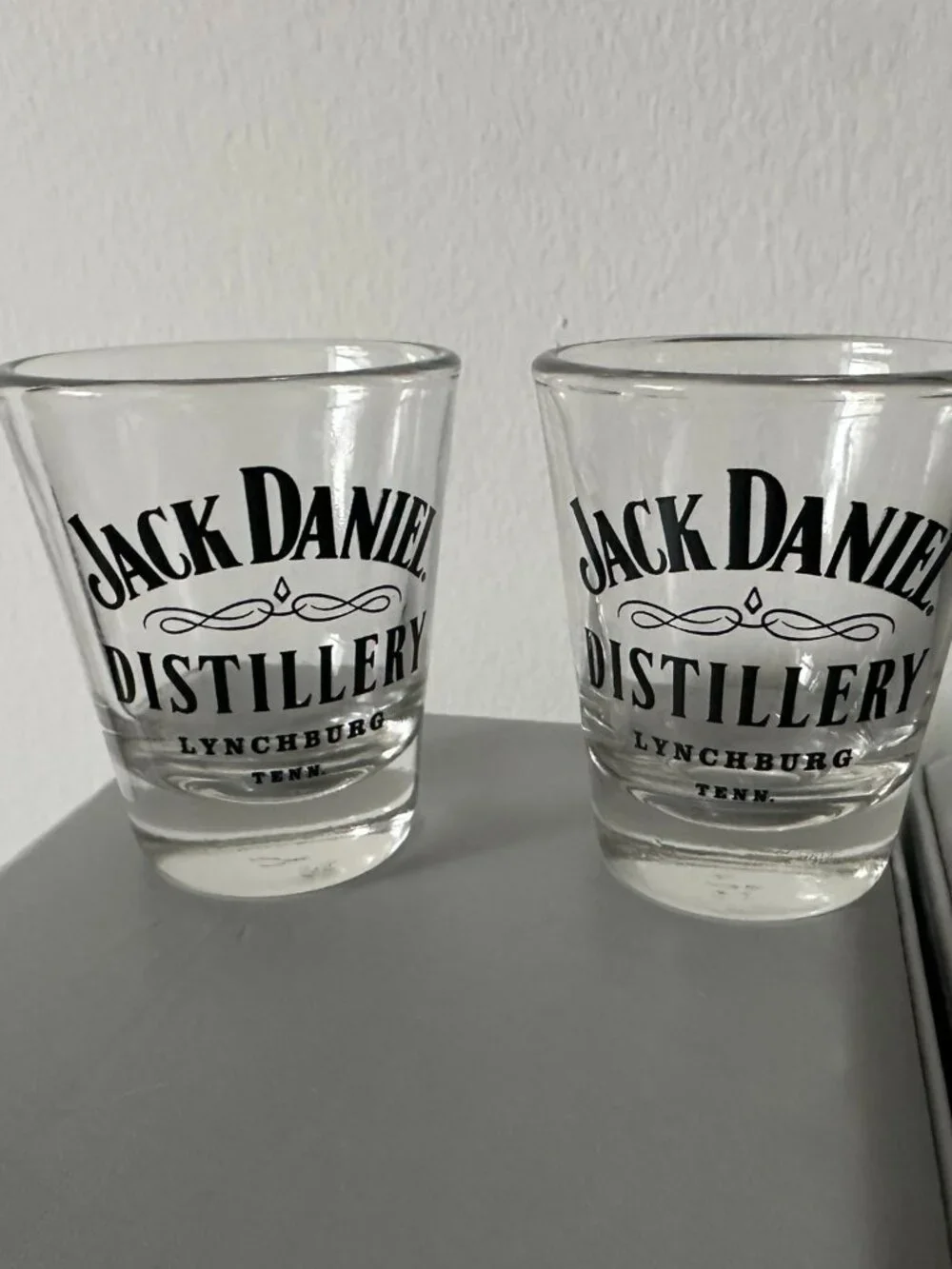 NEW Jack Daniel's Distillery Lynchburg Tennessee Shot Glasses (Set of 2)